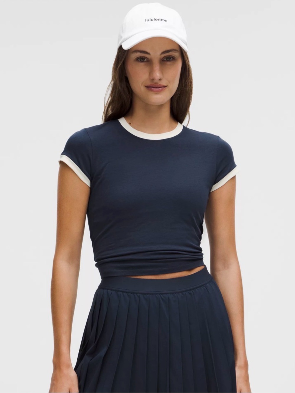 Lululemon organic cotton- blend ringer baby tee